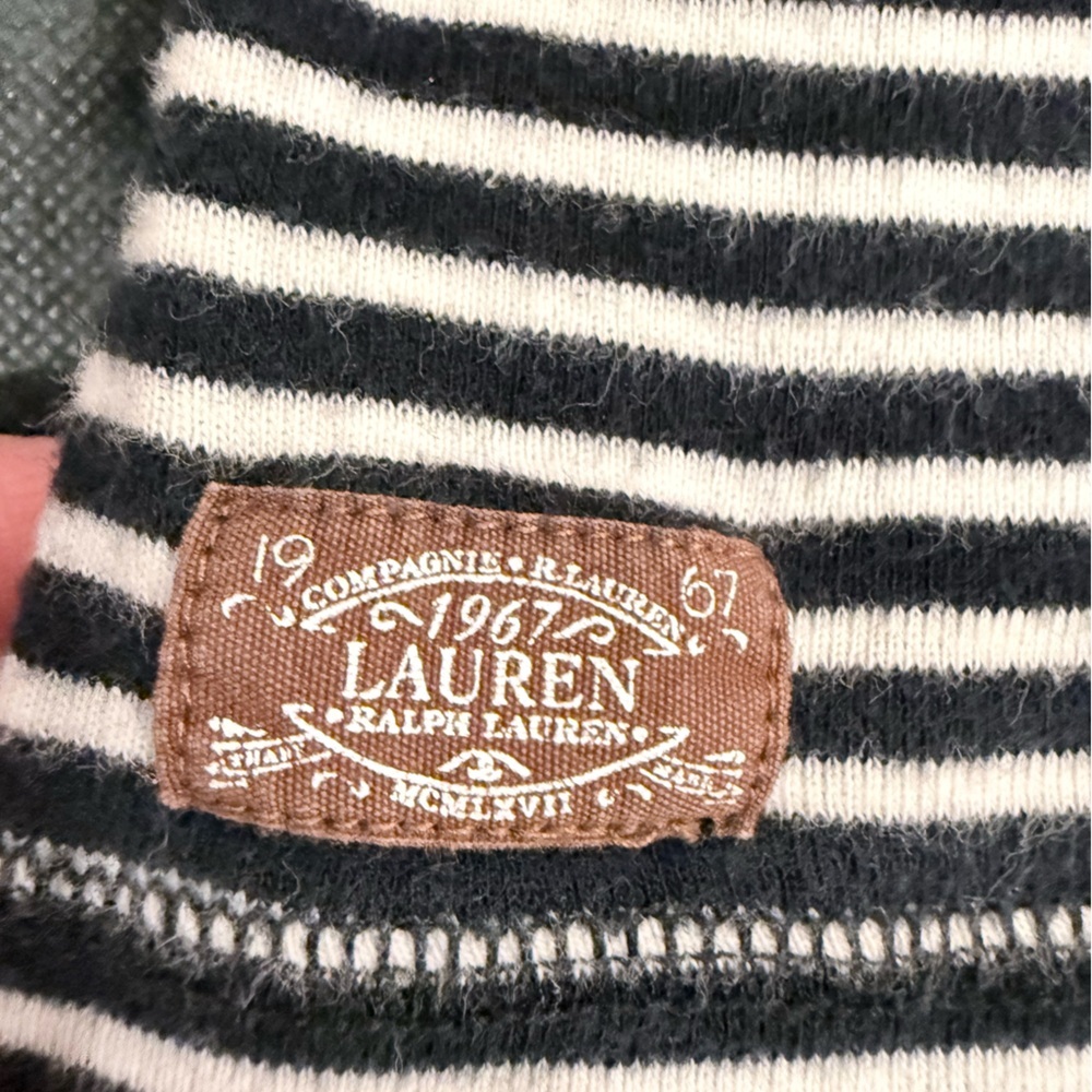 🔥Ralph Lauren Black and White Striped Women's Top Size M EC🔥 - Picture 4 of 7